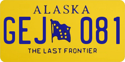 AK license plate GEJ081