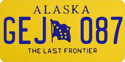 AK license plate GEJ087