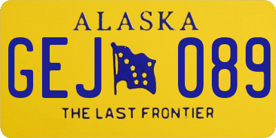 AK license plate GEJ089