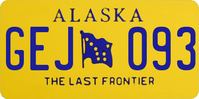 AK license plate GEJ093