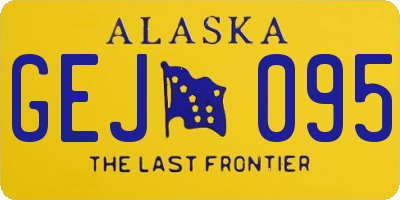AK license plate GEJ095