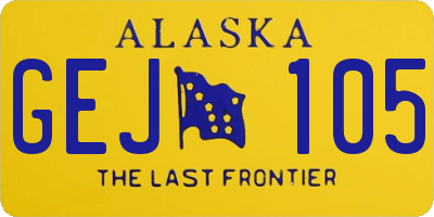 AK license plate GEJ105