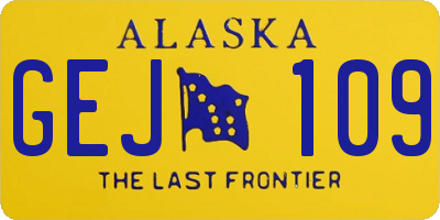 AK license plate GEJ109