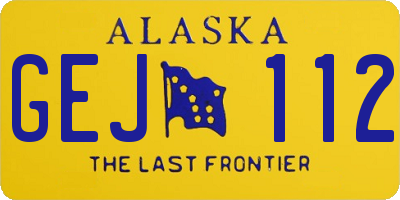 AK license plate GEJ112