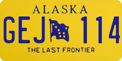 AK license plate GEJ114