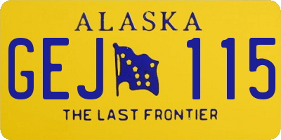 AK license plate GEJ115
