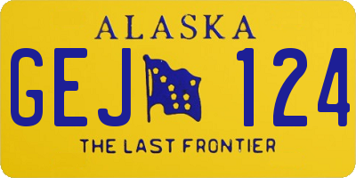 AK license plate GEJ124