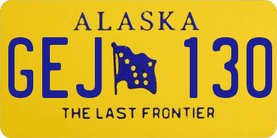 AK license plate GEJ130