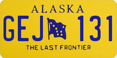 AK license plate GEJ131