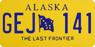 AK license plate GEJ141