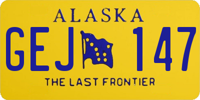 AK license plate GEJ147