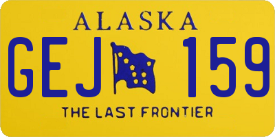 AK license plate GEJ159