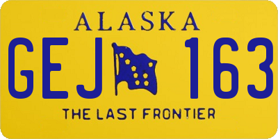 AK license plate GEJ163