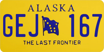 AK license plate GEJ167