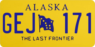 AK license plate GEJ171