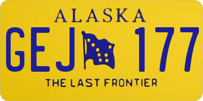 AK license plate GEJ177