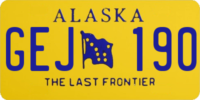 AK license plate GEJ190