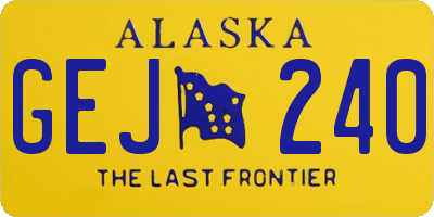 AK license plate GEJ240