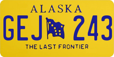 AK license plate GEJ243