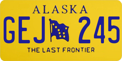 AK license plate GEJ245