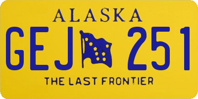 AK license plate GEJ251