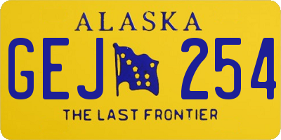 AK license plate GEJ254