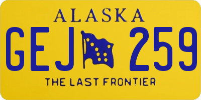 AK license plate GEJ259