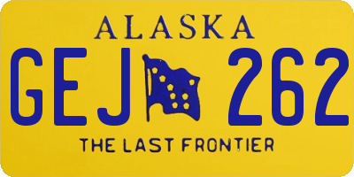 AK license plate GEJ262