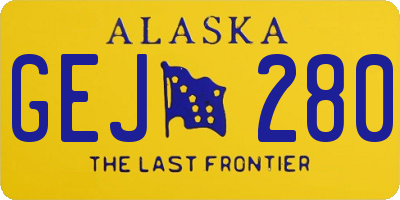 AK license plate GEJ280