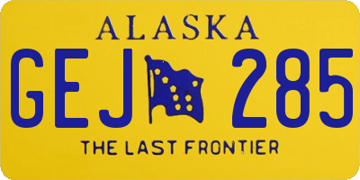 AK license plate GEJ285