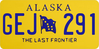 AK license plate GEJ291