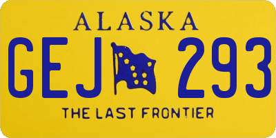 AK license plate GEJ293