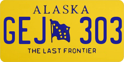 AK license plate GEJ303