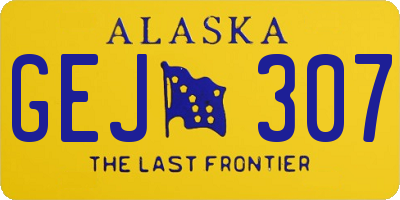 AK license plate GEJ307