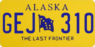 AK license plate GEJ310