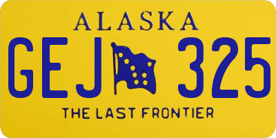 AK license plate GEJ325
