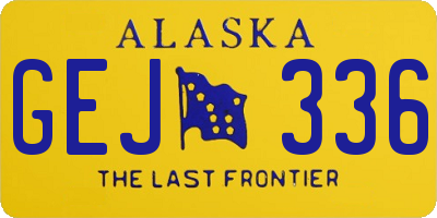 AK license plate GEJ336