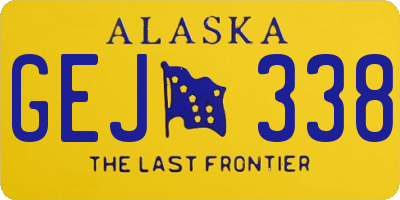 AK license plate GEJ338