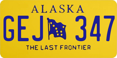 AK license plate GEJ347
