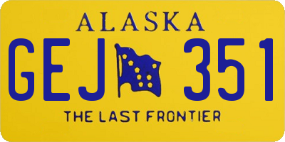 AK license plate GEJ351