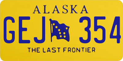 AK license plate GEJ354