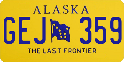 AK license plate GEJ359