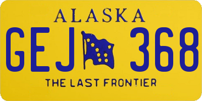 AK license plate GEJ368