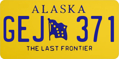AK license plate GEJ371