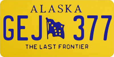 AK license plate GEJ377