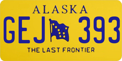 AK license plate GEJ393