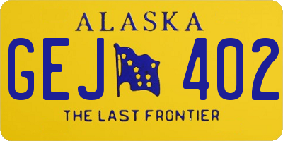AK license plate GEJ402