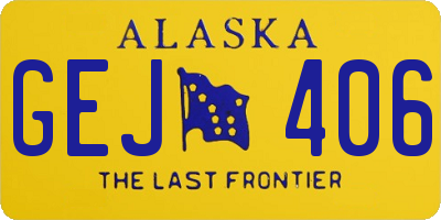 AK license plate GEJ406