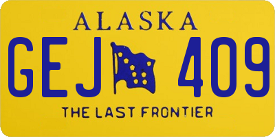 AK license plate GEJ409