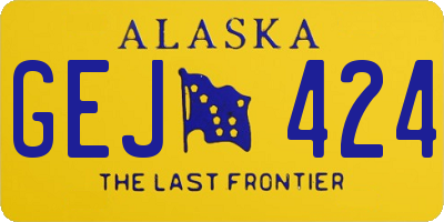 AK license plate GEJ424